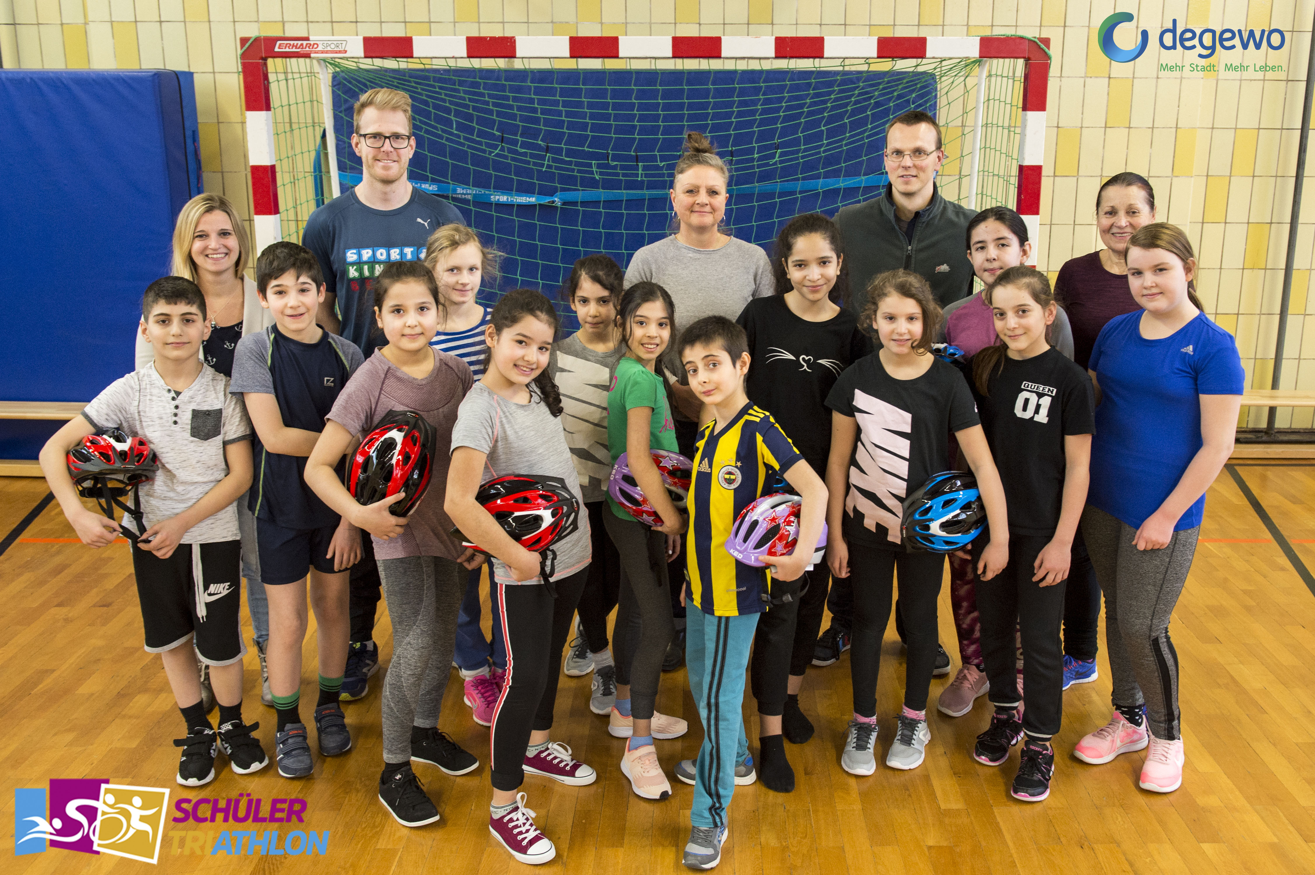 Auftakt für die Schul-AGs zum degewo-Schülertriathlon 2019